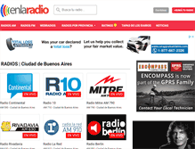 Tablet Screenshot of enlaradio.com.ar